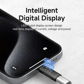 Hagibis 240W USB C Adapter with LED Display USB4 PD Fast Charging Type C Connector 80Gbps 8K Video Power Current Voltage Display